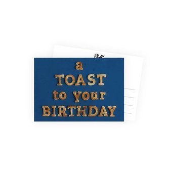 Een toast op je verjaardag - Ansichtkaart