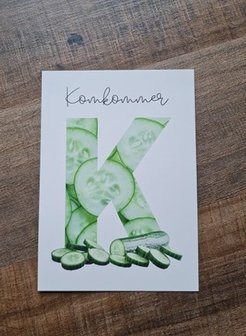 K van Komkommer - Ansichtkaart