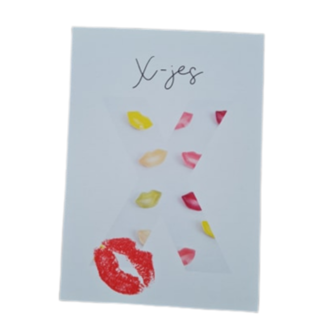 X van X-jes / Kusjes - Ansichtkaart
