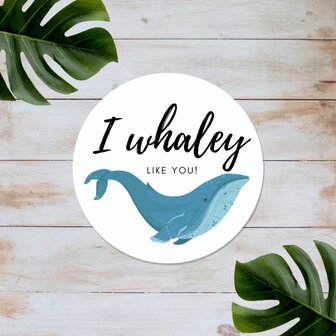 I whaley like you - Set van 10 Stickers