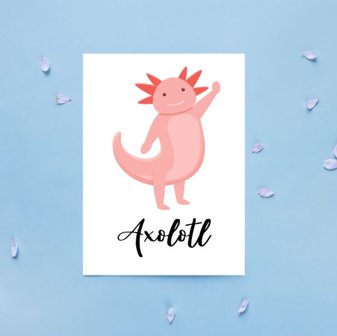 Axolotl Hi! - Ansichtkaart