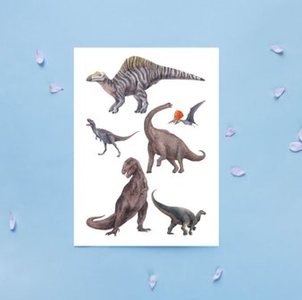 Dinosaurussen Natuurgetrouwe Kleuren - Ansichtkaart
