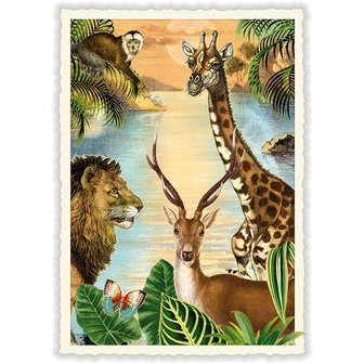 Wilde Dieren in de Jungle - Ansichtkaart
