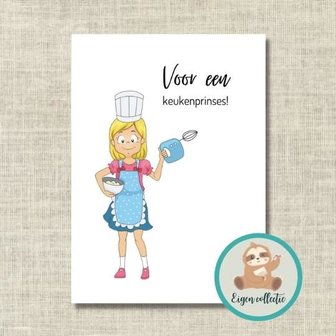 Voor een keukenprinses - Ansichtkaart