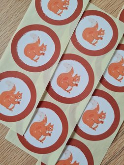 Eekhoorntje - Set van 10 Stickers