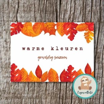 Warme Kleuren Geweldig Seizoen Herfst - Ansichtkaart