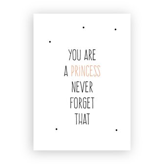 Remember you are a princess - Ansichtkaart met Envelop