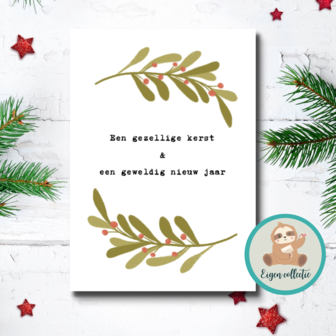 Maretak 'Een gezellige kerst en een geweldig nieuw jaar' - Ansichtkaart