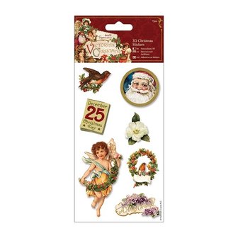 3D Christmas Stickers (7pcs) - Victorian Christmas 