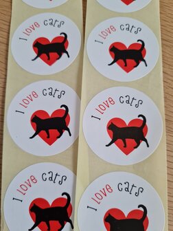 I love cats - Set van 10 Stickers