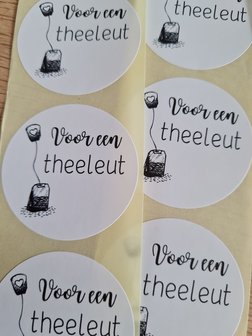 Voor een theeleut - Set van 10 Stickers