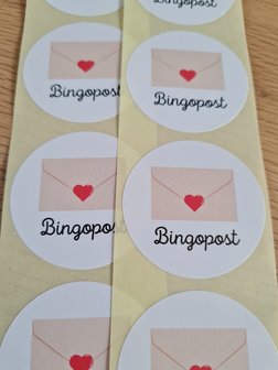Bingopost Envelop - Set van 10 Stickers