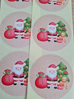 Kerstman en Kerstdingen - Set van 10 Stickers