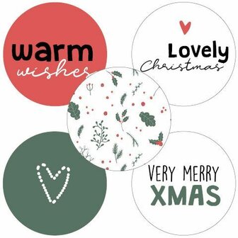 Warm Wishes / Christmas - Set van 10 Stickers