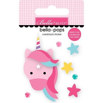 Unicorn Magic Eenhoorn - Bella Pops 3D-sticker