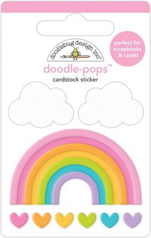 Over the Rainbow Regenboog - Doodle-Pop 3D-sticker