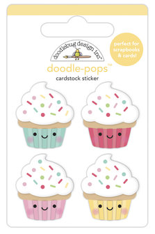 Baby Cakes Cupcakes - Doodle-Pop 3D-sticker