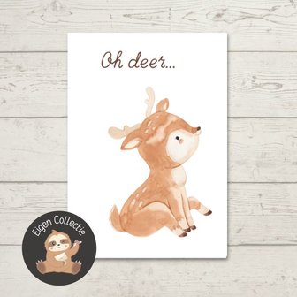 'Oh deer' Hertje - Ansichtkaart