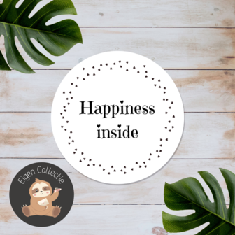 'Happiness inside' - Set van 10 Stickers