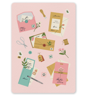 Sweet Pink Mail - Ansichtkaart