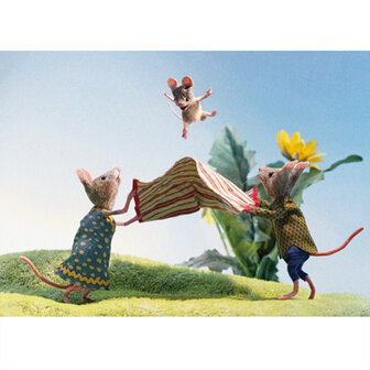 Spelende Muizen Familie - Ansichtkaart 