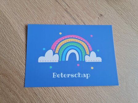 'Beterschap' Regenboog - Ansichtkaart