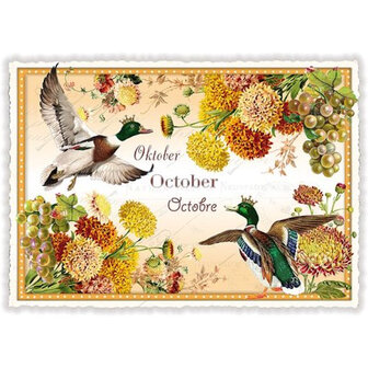 Oktober - Ansichtkaart