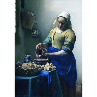 Melkmeisje Kunstwerk Johannes Vermeer - Ansichtkaart