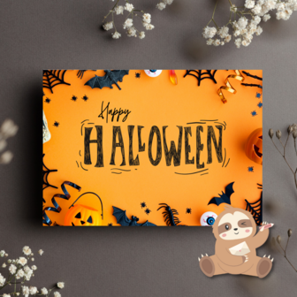 'Happy Halloween' - Ansichtkaart