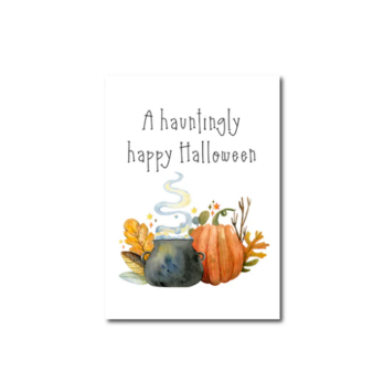 'A hauntingly happy Halloween' - Ansichtkaart