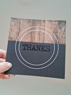 'Thanks' Vierkante Kaart