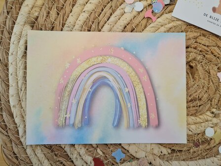 Glitter Regenboog - Ansichtkaart