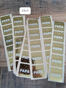Voordeelset Stickers 'Jij bent goud waard papa' - 28x5 stuks - set 15