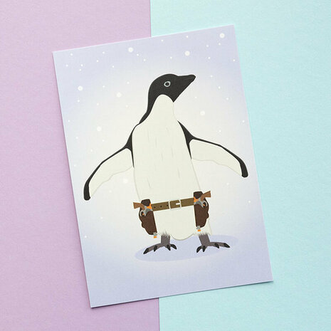 Criminele Pinguïn - Ansichtkaart