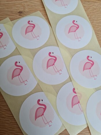Flamingo - Set van 10 Stickers