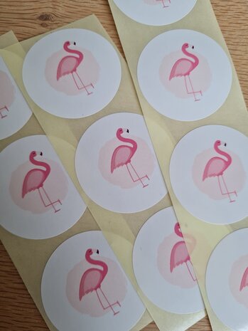 Flamingo - Set van 10 Stickers
