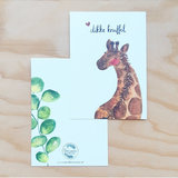 'Giraffe dikke knuffel' - Ansichtkaart_