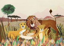 Leeuwen familie - Ansichtkaart
