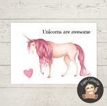 'Unicorns are awesome' Eenhoorn - Ansichtkaart