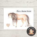 'For a horse lover' Paard - Ansichtkaart