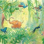 Jungle Dieren Illustratie - Wenskaart met Envelop