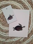 Zeeschildpad - Ansichtkaart en Cadeaulabel