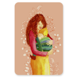 Kindje in Draagdoek bij Mama - Ansichtkaart