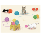 'Crafty Cats' Creatieve Katten Wol Breien Haken - Ansichtkaart