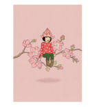 'Cherry Blossom' Kersen Bloesem Meisje - Ansichtkaart