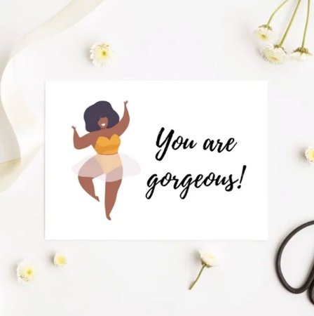 'You are gorgeous!' Dansende Vrouw - Ansichtkaart