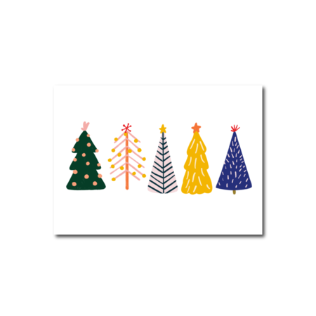 Kerstbomen - Ansichtkaart