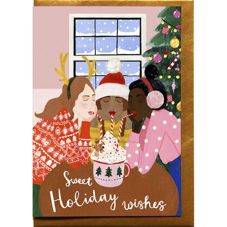 Sweet Holiday Wishes - Dubbele Kaart met Envelop