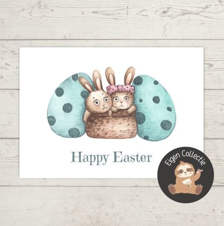 'Happy Easter' Fijne Pasen - Ansichtkaart