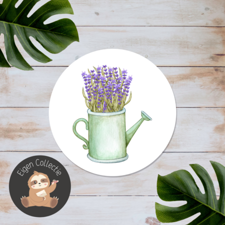 Lavendel in Gieter - Set van 10 Stickers